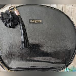 Gorgeous Lancome Black Cosmetic Makeup Travel Train Case Bag.